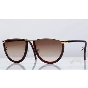 Gianfranco Ferre 10/S 406 Vintage Sunglasses Tortoise/Gold Solid Lens Color